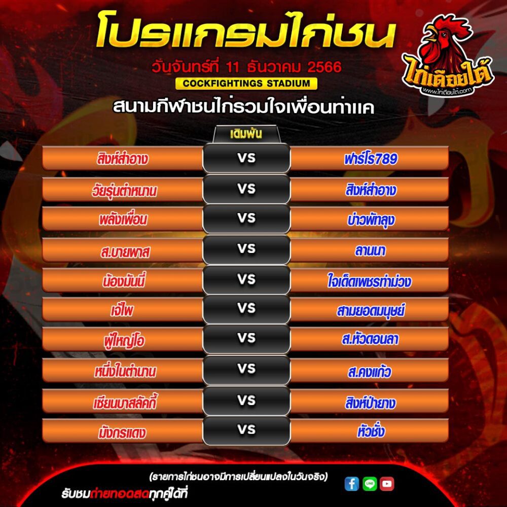 ขายไก่ชนออนไลน์