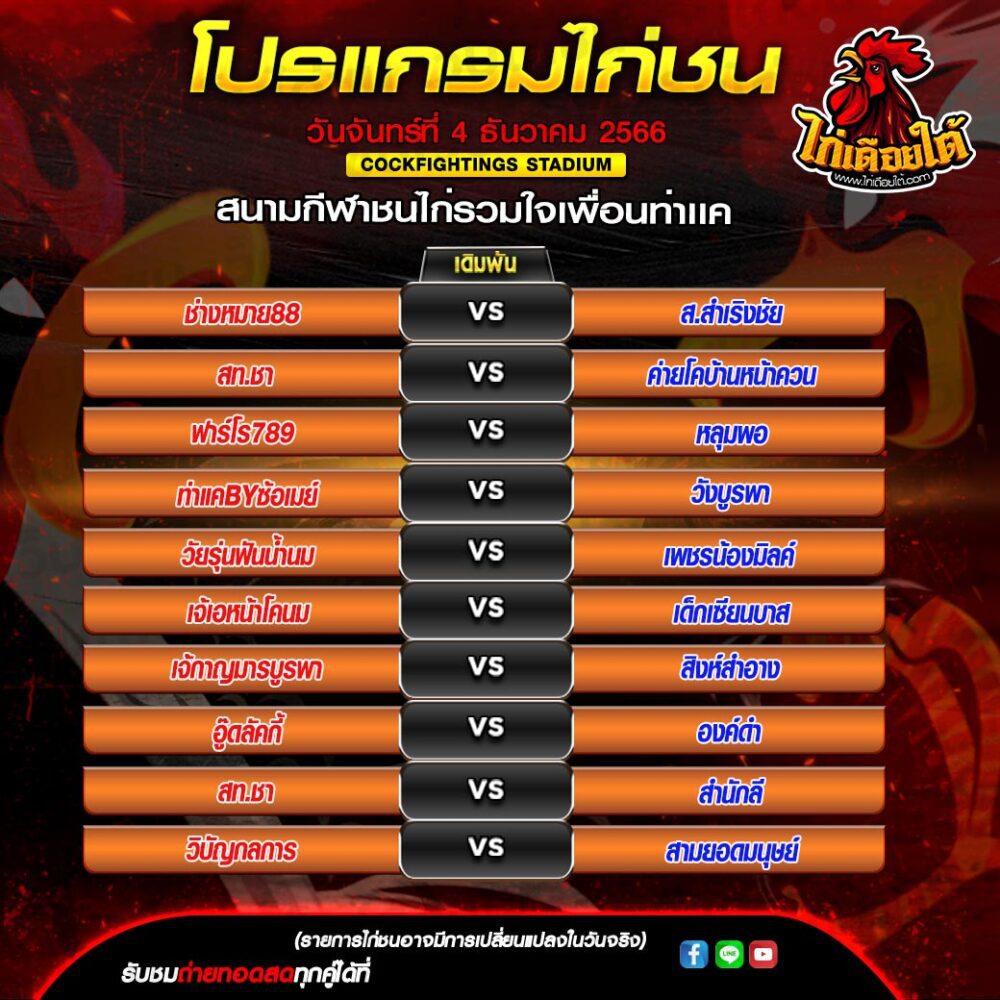 เว็บไก่ชนใต้
