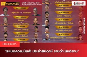 สนามไก่ทองอินเตอร์ ล่าสุด